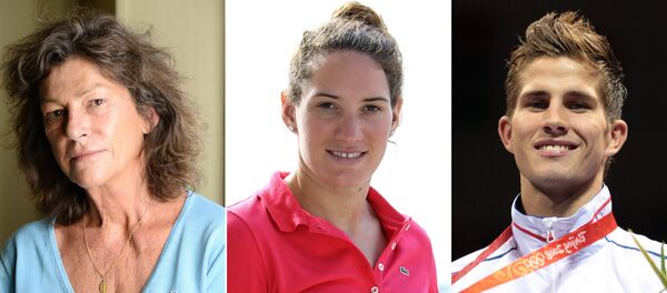 Viajera Florence Arthaud, nadadora Camille Muffat y boxeador Alexis Vastine - Sputnik Afrique