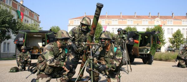 LLR 81mm mortar of the 2e REI. LLR 81mm mortar of the 2e REI. - Sputnik Afrique