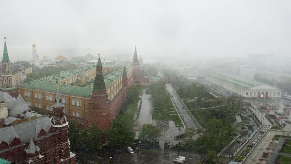 Мокрый снег в Москве - Sputnik Afrique