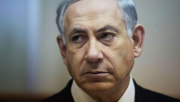 Israel's Prime Minister Benjamin Netanyahu attends the weekly cabinet meeting at his office in Jerusalem, February 15, 2015 - Sputnik Afrique