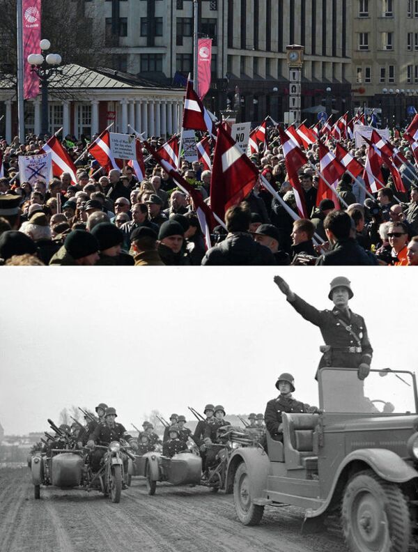 Riga: marche d'anciens SS et crimes des nazis pendant la 2e guerre mondiale - Sputnik Afrique