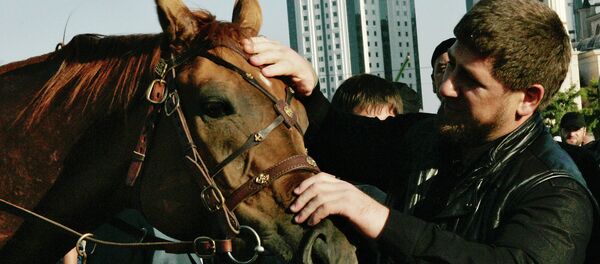 Глава Чечни Рамзан Кадыров на 1-м Фестивале верховой езды - Sputnik Afrique