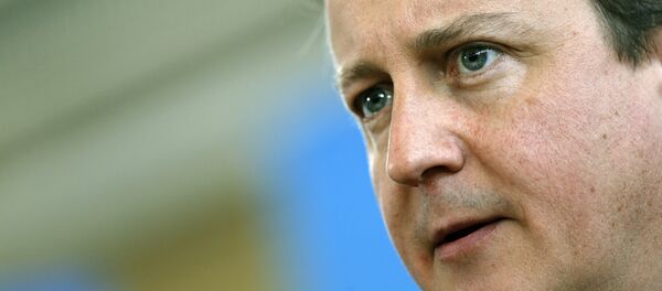 Britain's Prime Minister David Cameron addresses an audience at Kingsmead School in north London on February 2, 2015 - Sputnik Afrique