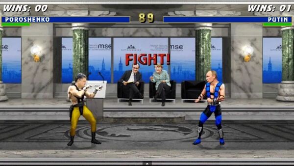 Une vidéo intitulée Mortal Kombat ukrainien représentant les présidents ukrainien et russe comme des personnages du célèbre jeu informatique - Sputnik Afrique