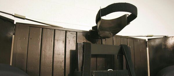 The execution chamber at the Utah State Prison after Ronnie Lee Gardner was executed by firing squad Friday - Sputnik Afrique