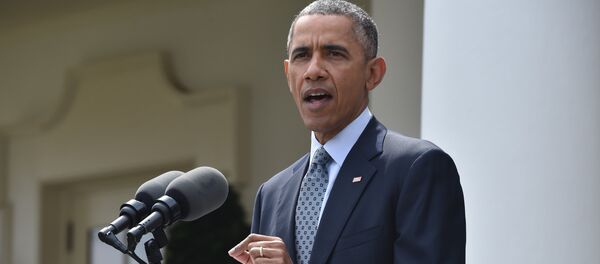 US President Bararck Obama makes a statement at the White House in Washington, DC, on April 2, 2015 after a deal was reached on Iran's nuclear program. - Sputnik Afrique