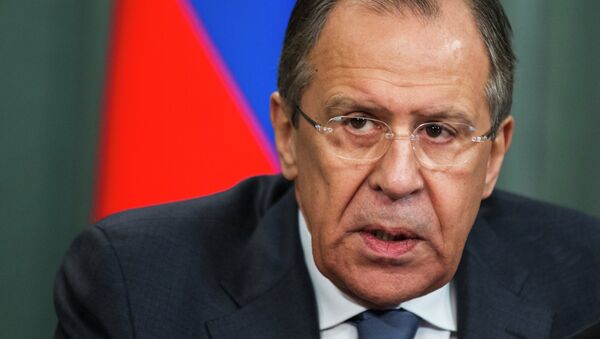 Russian Foreign Minister Sergey Lavrov attends a news conference after his meeting with counterpart from Vanuatu Sato Kilman in Moscow, Russia, Tuesday, March 31, 2015. - Sputnik Afrique