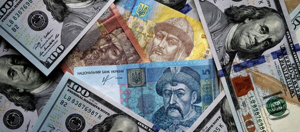 Денежные купюры и монеты США и Украины - Sputnik Afrique