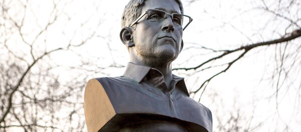 A large molded bust of Edward Snowden is pictured in Fort Greene Park at the Brooklyn borough of New York in this April 6, 2015 A large molded bust of Edward Snowden is pictured in Fort Greene Park at the Brooklyn borough of New York in this April 6, 2015 - Sputnik Afrique