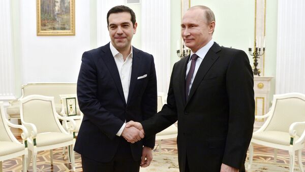 President Vladimir Putin meets with Prime Minister of Greece Alexis Tsipras - Sputnik Afrique