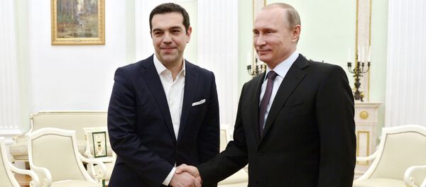 President Vladimir Putin meets with Prime Minister of Greece Alexis Tsipras - Sputnik Afrique