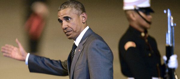 US President Barack Obama arrives in Panama City on April 9, 2015 for a summit of leaders from the Americas - Sputnik Afrique