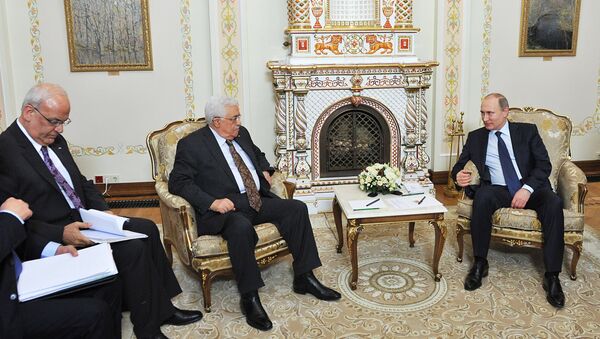 Президент РФ В.Путин встретился с президентом Палестины М. Аббасом - Sputnik Afrique