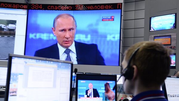 Трансляция Прямой линии с Владимиром Путиным - Sputnik Afrique