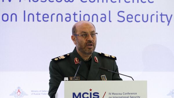 Iranian Defence Minister Hossein Dehghan delivers a speech during the 4th Moscow Conference on International Security (MCIS) in Moscow April 16, 2015. - Sputnik Afrique