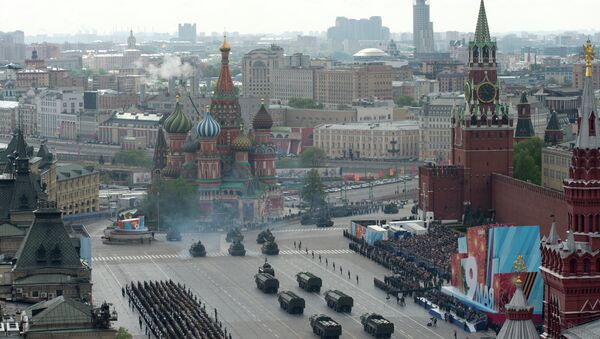 A full dress rehearsal of the V-Day Parade on Red Square, Moscow - Sputnik Afrique