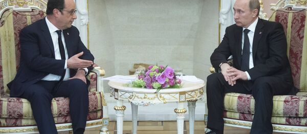Rencontre entre Vladimir Poutine et François Hollande - Sputnik Afrique