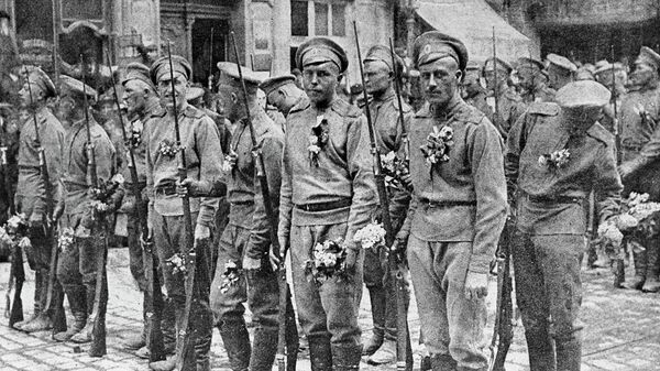 Soldats russes en France en 1916  - Sputnik Afrique