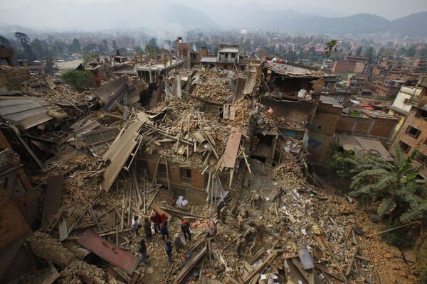 Katmandou: la vie au milieu des ruines - Sputnik Afrique