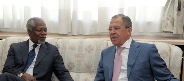 Russian Foreign Minister Sergei Lavrov and UN special envoy Kofi Annan - Sputnik Afrique