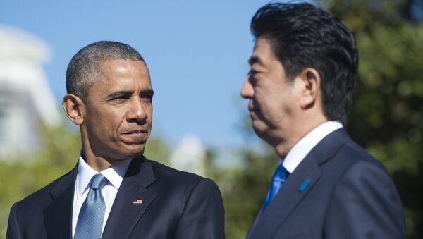 US President Barack Obama and Japanese Prime Minister Shinzo Abe - Sputnik Afrique