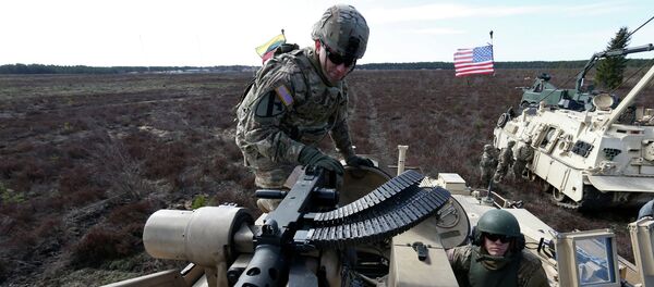 L'équipage d'un char américain Abrams - Sputnik Afrique