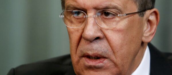 Russian Foreign Minister Sergei Lavrov speaks during a news conference after a meeting with his Belgian counterpart Didier Reynders in Moscow, April 9, 2015. - Sputnik Afrique