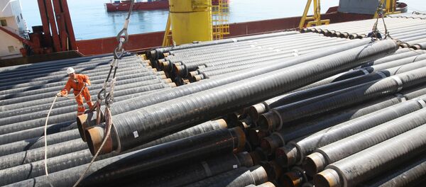 Строительство морского участка газопровода Джубга - Лазаревское - Сочи в акватории Черного моря - Sputnik Afrique