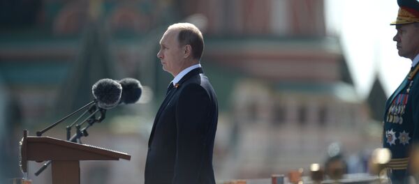 Президент РФ В.Путин на военном параде в честь 70-й годовщины Победы в ВОВ - Sputnik Afrique