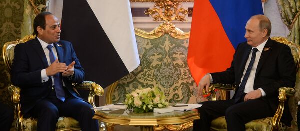 Президент России Владимир Путин встретился с президентом Египта Абделем Фатахом ас-Сиси - Sputnik Afrique