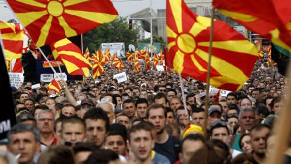 Протесты в Македонии - Sputnik Afrique