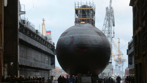Спуск на воду подводной лодки Новороссийск в Санкт-Петербурге - Sputnik Afrique