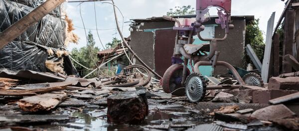 Последствия обстрела Горловки в Донецкой области - Sputnik Afrique