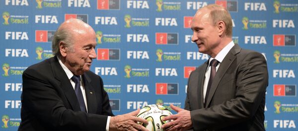 Joseph Blatter et Vladimir Poutine - Sputnik Afrique