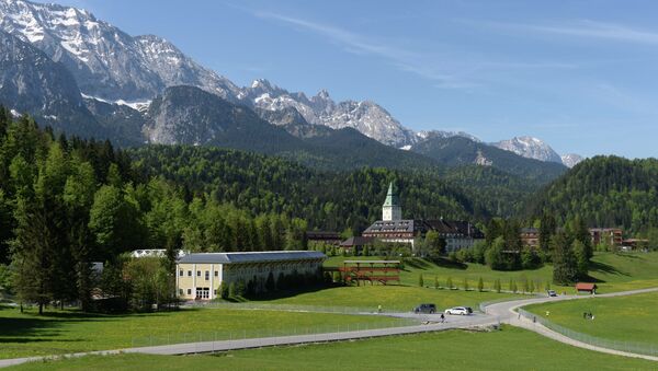 The castle hotel Schloss Elmau is pictured in Elmau near Garmisch-Partenkirchen, southern Germany - Sputnik Afrique