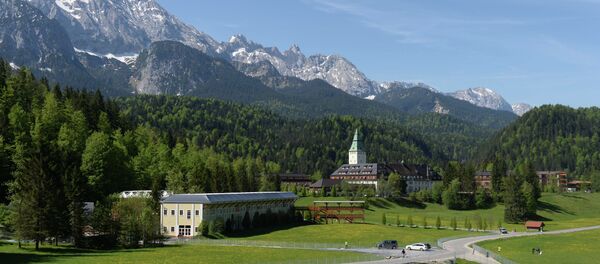 The castle hotel Schloss Elmau is pictured in Elmau near Garmisch-Partenkirchen, southern Germany - Sputnik Afrique
