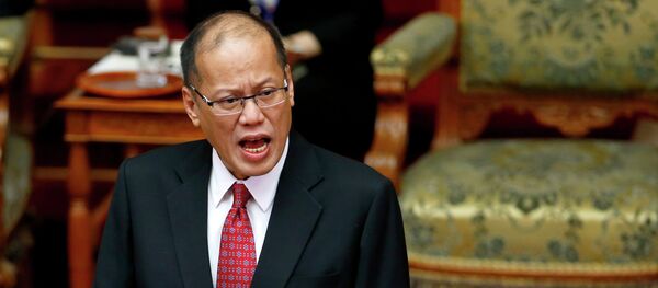 Philippine President Benigno Aquino III addresses the upper house of parliament in Tokyo. Philippine President Benigno Aquino III addresses the upper house of parliament in Tokyo. - Sputnik Afrique