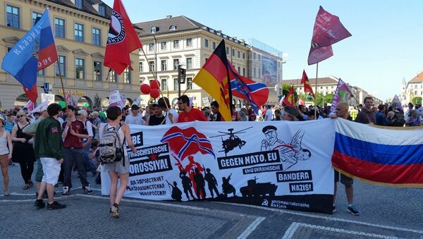 Grande manifestation contre le G7 à Munich - Sputnik Afrique
