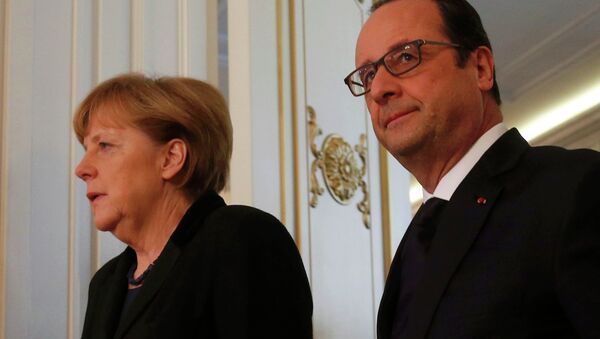 Angela Merkel et Francois Hollande - Sputnik Afrique