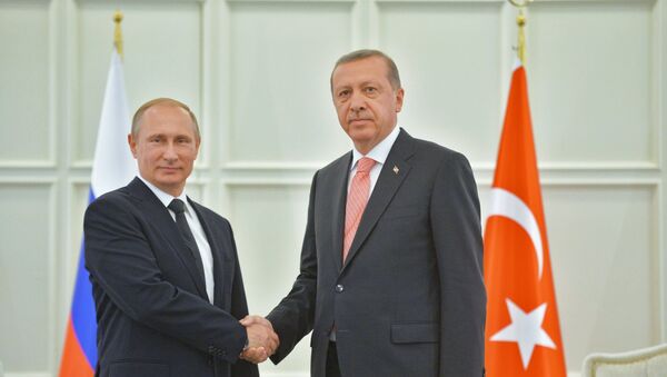 Russian President Vladimir Putin and his Turkish counterpart Recep Tayyip Erdogan - Sputnik Afrique