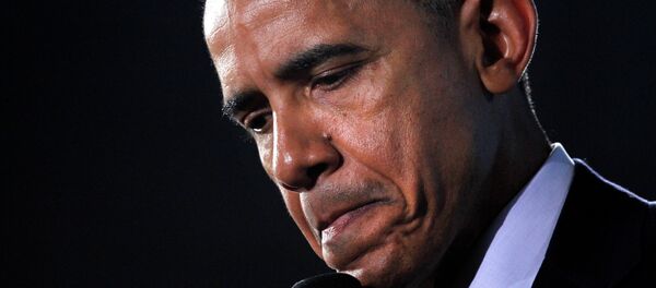 President Barack Obama thinks as he is asked a question while about speaking about the economy at the City Club of Cleveland in Cleveland. - Sputnik Afrique