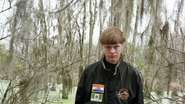 Dylann Roof is pictured in this undated photo taken from his Facebook account. Roof is suspected of fatally shooting nine people at a historically black South Carolina church in Charleston on June 18, 2015 - Sputnik Afrique