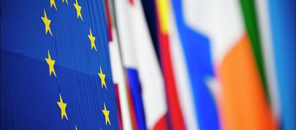A multitude of colourful flags at the European Parliament in Strasbourg - Sputnik Afrique