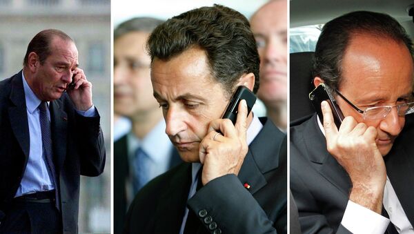 Jacques Chirac, Nicolas Sarkozy et François Hollande - Sputnik Afrique