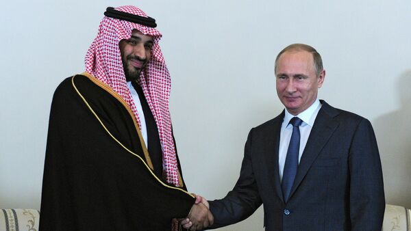 Mohammed ben Salman  et Vladimir Poutine - Sputnik Afrique