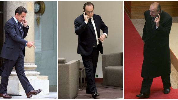 Combinación de fotos de Nicolas Sarkozy, Francois Hollande y Jacques Chirac - Sputnik Afrique