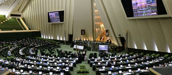 The assembly hall of the Iranian Parliament (the Islamic Consultative Assembly - Majlis) in Tehran - Sputnik Afrique