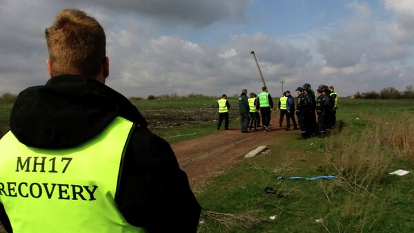 Les experts néerlandais et malaisiens sont en train de visiter le lieu du crash de l'avion Boeing 777 de Malaysia Airlines qui s'est ecrasé en Ukraine en juillet 2014 - Sputnik Afrique