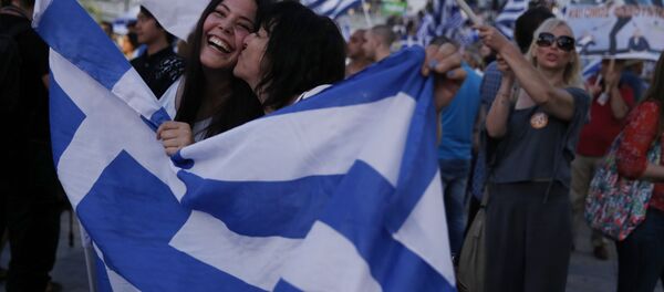 La Grèce fête les résultats du référendum - Sputnik Afrique