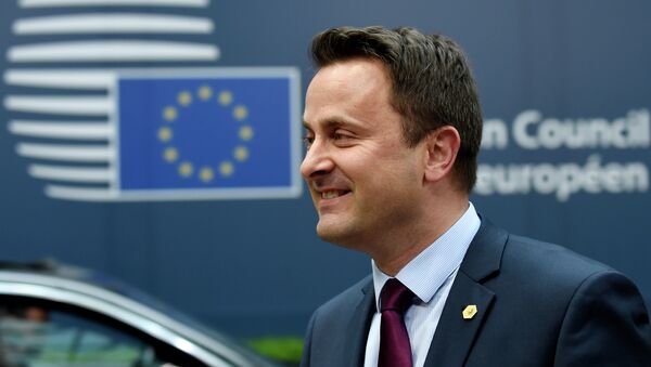 Luxembourg's Prime minister Xavier Bettel arrives for an European Council summit on March 19, 2015 at the Council of the European Union (EU) Justus Lipsius building in Brussels - Sputnik Afrique